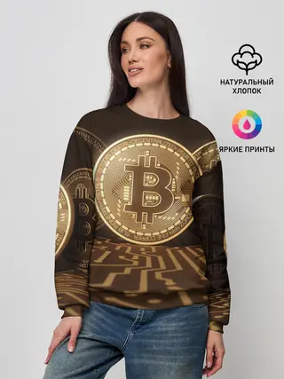 Женский свитшот / Биткоин