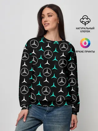 Женский свитшот / MERCEDES BENZ УЗОР