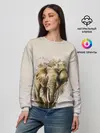 Женский свитшот / акварельный слон брызги