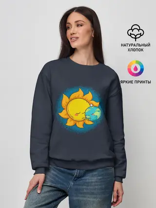 Женский свитшот / Согрей моё сердце