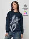 Женский свитшот / Космический Скейтбординг