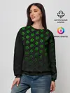 Женский свитшот / Зелёные соты 3D