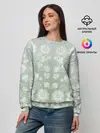 Женский свитшот / цветочный узор