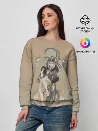 Женский свитшот / Девушка ящерица