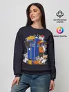 Женский свитшот / Кошечки у Телефона