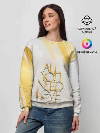 Женский свитшот / я тебя люблю