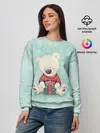 Женский свитшот / Медвежонок с подарком
