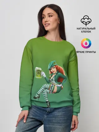 Женский свитшот / девушка вечеринка на Патрика