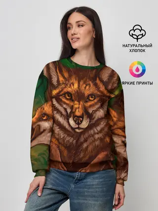 Женский свитшот / Лисы