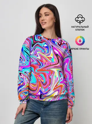 Женский свитшот / ЖИДКИЕ КРАСКИ