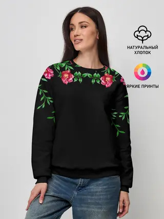 Женский свитшот / Цветы