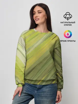 Женский свитшот / Акварельные линии