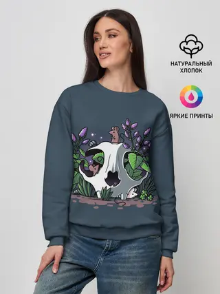 Женский свитшот / Мыши в черепе