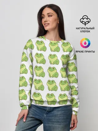 Женский свитшот / лягушки
