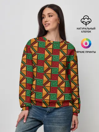 Женский свитшот / Узор коренных индейцев америки