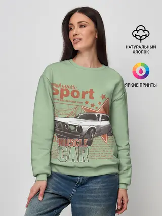 Женский свитшот / Muscle car