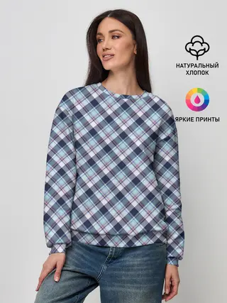 Женский свитшот / Текстура в клетку
