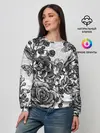 Женский свитшот / РОЗЫ | ROSES | БАБОЧКИ