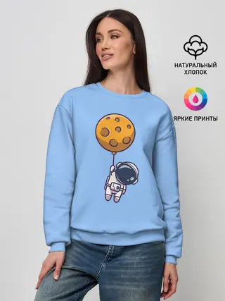 Женский свитшот / Космонавт с шариком