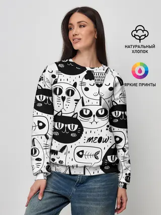 Женский свитшот / Кошки