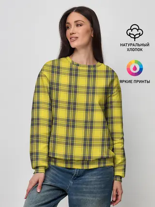 Женский свитшот / Клеточный узор