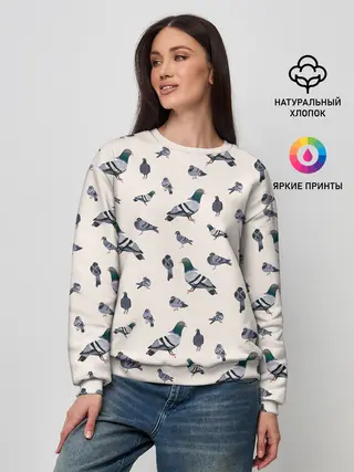 Женский свитшот / Голуби