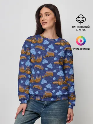 Женский свитшот / Весна, но все еще снежная.