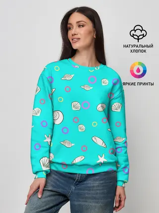 Женский свитшот / Морские моллюски
