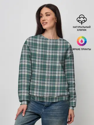 Женский свитшот / Узор в клетку