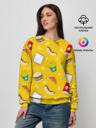 Женский свитшот / Фастфуд