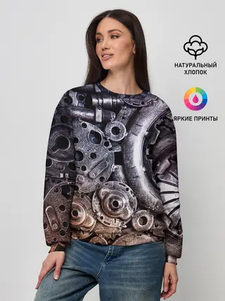 Женский свитшот / СТИМПАНК | МЕТАЛ