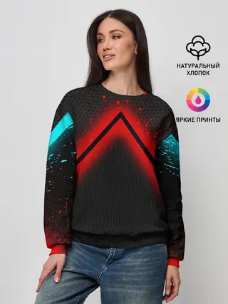 Женский свитшот / Кровавая линия3D