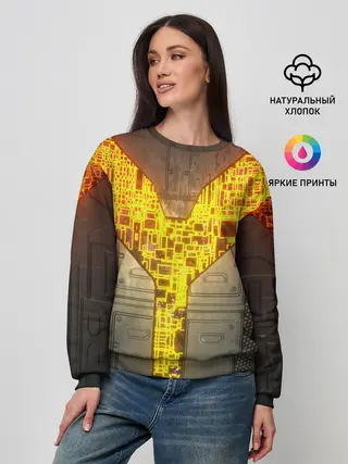 Женский свитшот / Неоновая внутренность 3D