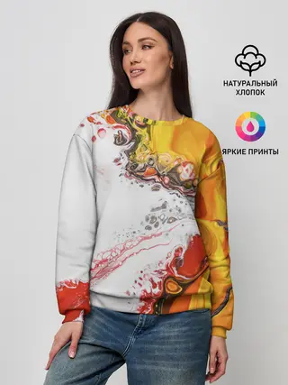 Женский свитшот / рисунок краской