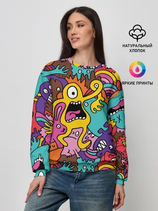 Женский свитшот / crazy abstraction