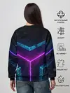 Женский свитшот / Неоновые грани 3D