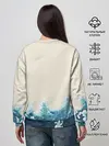 Женский свитшот / Японский Стиль Волны и Солнце