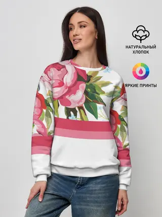 Женский свитшот / Нежные Розы