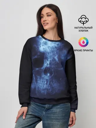 Женский свитшот / Призрачный череп