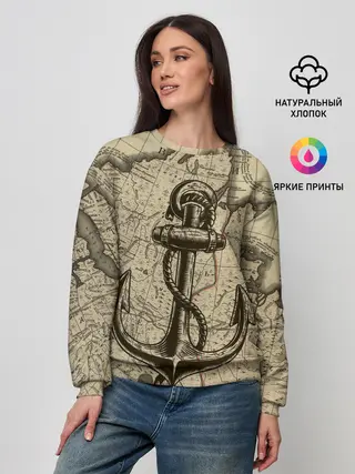 Женский свитшот / Морская Карта