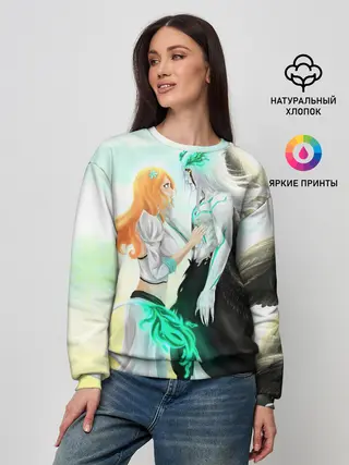 Женский свитшот / Bleach Grimmjow and Orihime