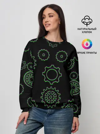 Женский свитшот / Шестерёнки Стимпанк