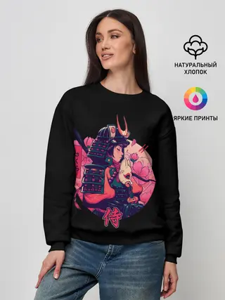 Женский свитшот / Вишневый Самурай
