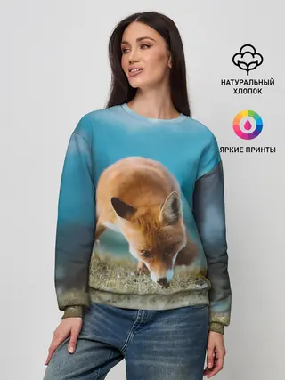 Женский свитшот / Милая лисичка