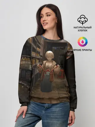 Женский свитшот / Girl with crab
