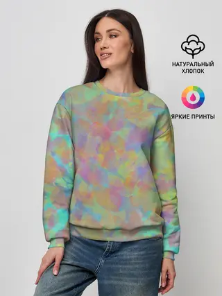 Женский свитшот / Цветные лепестки