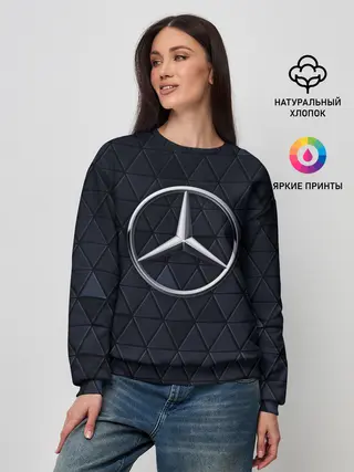 Женский свитшот / MERCEDES BENZ | 3D Geometry 3Д