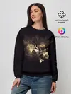 Женский свитшот / Череп и часовой механизм.