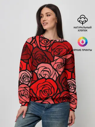 Женский свитшот / Розочки