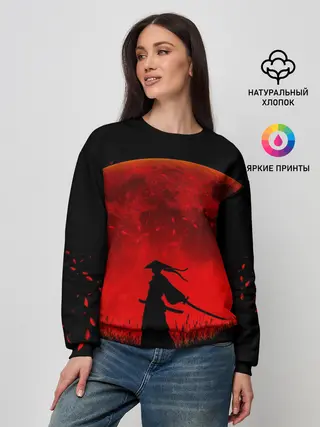 Женский свитшот / Самурай 3D